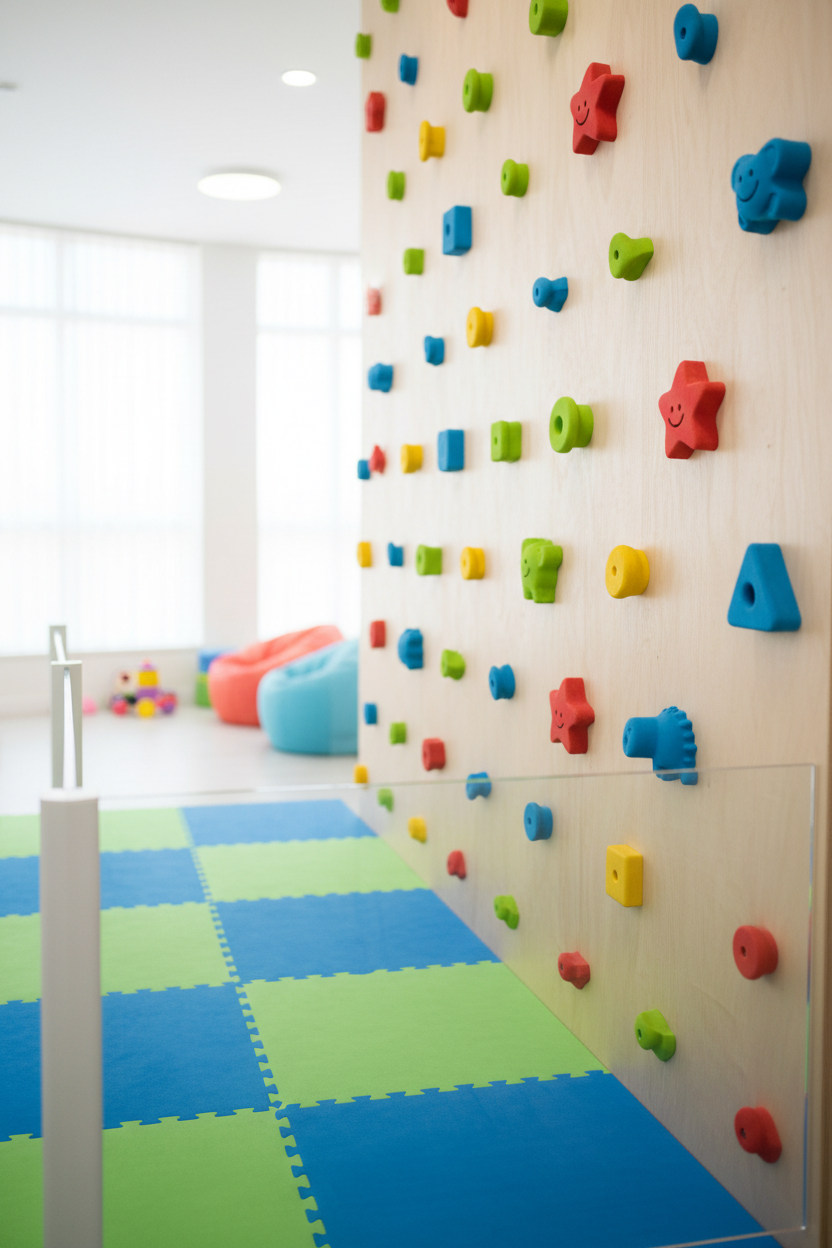 muro de escalada para niños
